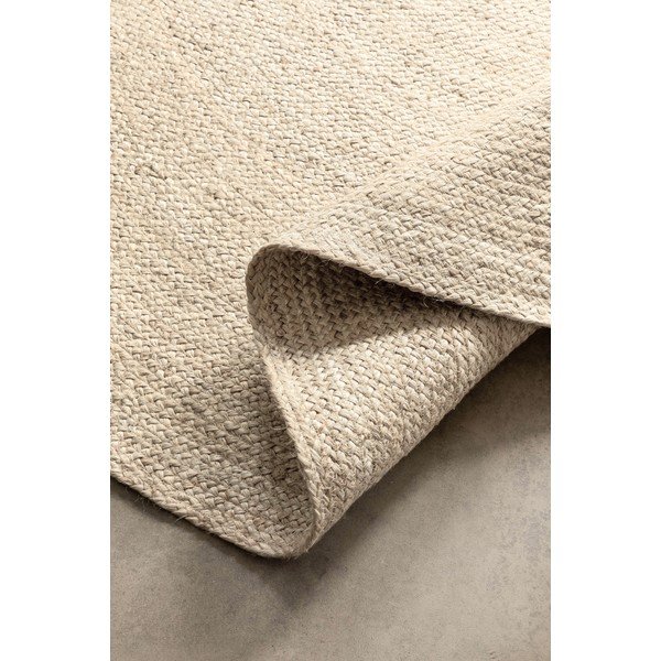 Apverčiamas/rankų darbo kreminės spalvos iš džiuto apvalios formos kilimas ø 100 cm Braided – Hanse Home-image-4