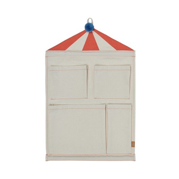 Kreminės spalvos iš tekstilės kabantis organizatorius 40x1x60 cm Circus – OYOY Mini
