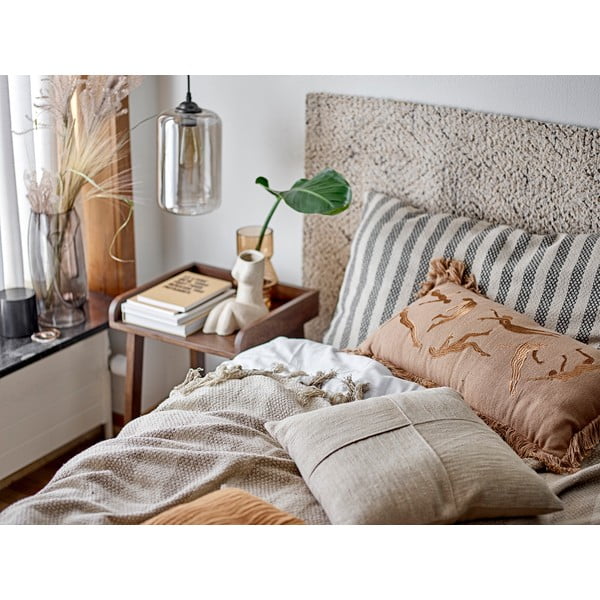 Kreminės spalvos iš medvilnės mišinio kilimas 75x245 cm Saxo – Bloomingville-image-2