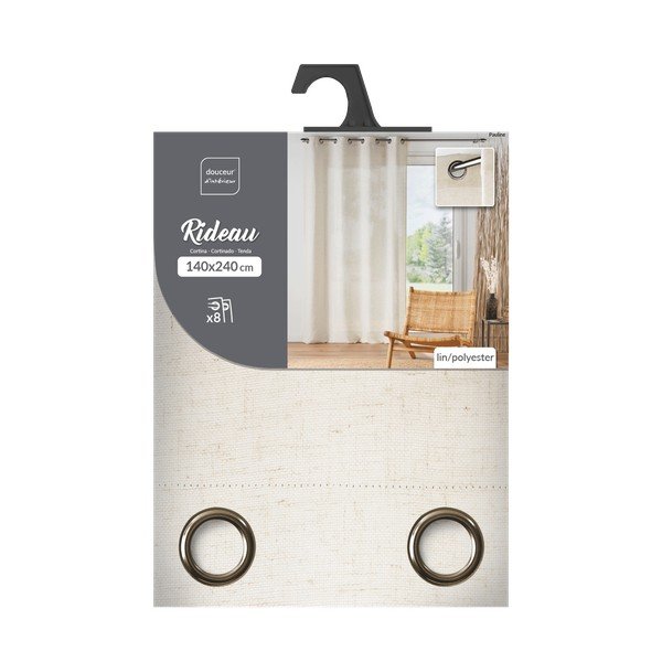 Kreminės spalvos užuolaida 140x240 cm Pauline – douceur d'intérieur-image-4