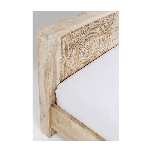 Rankomis drožinėta mango medžio lova "Kare Design Puro", 180 x 200 cm-image-4