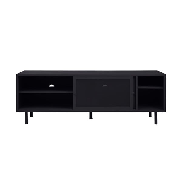 Iš metalo TV spintelė juodos spalvos 160x55x45 cm Veep – Unique Furniture-image-3