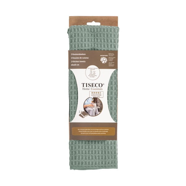 Iš mikropluošto virtuvės rankšluosčiai 2 vnt. 40x60 cm Waffle – Tiseco Home Studio-image-2