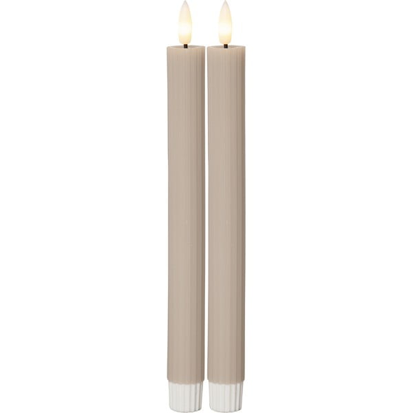 LED žvakės 2 vnt. (aukštis 25 cm) Flamme Stripe – Star Trading