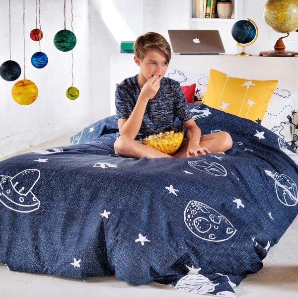 Iš medvilnės viengulė vaikiška patalynė 140x200 cm Starspace – Mr. Fox-image-4