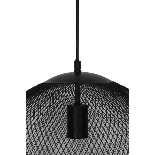 Kabantis šviestuvas matinės juodos spalvos ø 50 cm su metaliniu gaubtu Reilley – Light & Living-image-4