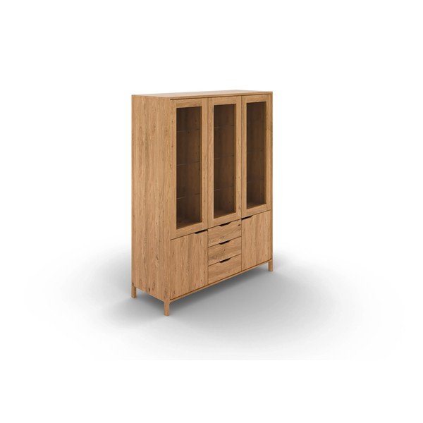 Iš ąžuolo masyvo vitrina natūralios spalvos 140x188 cm Twig – The Beds-image-2