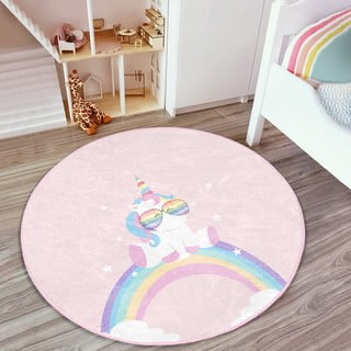 Vaikiškas kilimas rožinės spalvos ø 120 cm Comfort – Mila Home