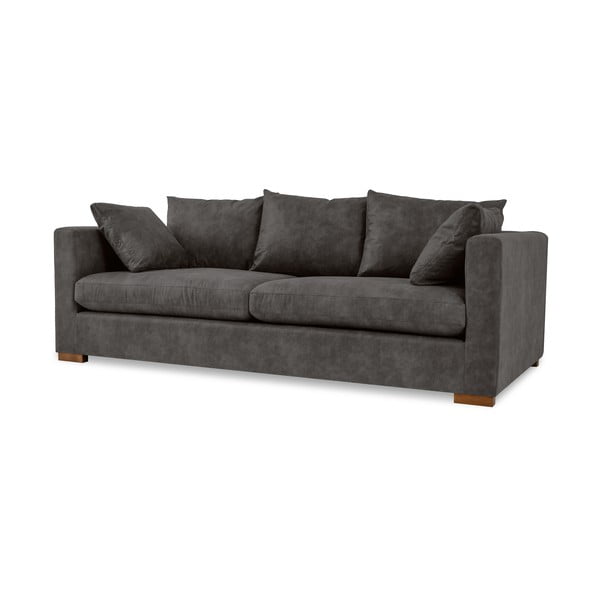 Iš dirbtinės odos sofa antracito spalvos 225 cm Hamburg – Scandic-image-2