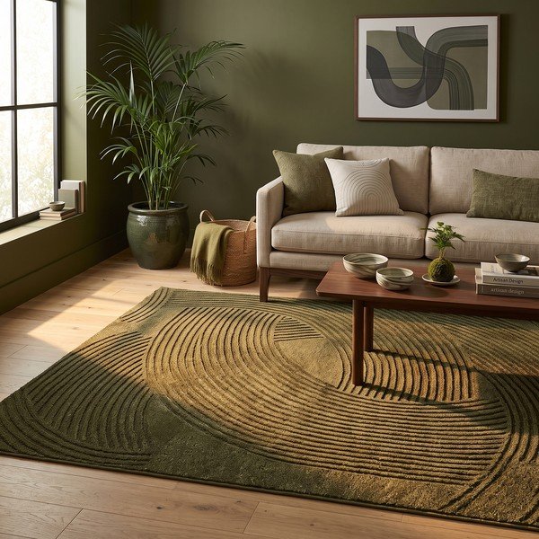 Žalios spalvos kilimas 200x290 cm Zephyr – ESTE-image-1