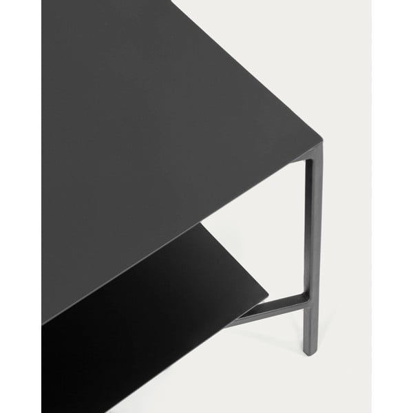 Iš plieno kavos staliukas juodos spalvos 60x140 cm Azisi – Kave Home-image-3