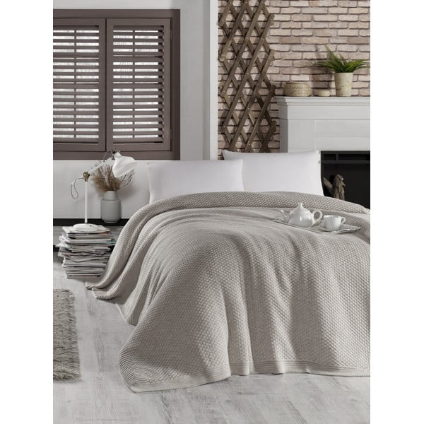 Pilkos ir smėlio spalvos lovatiesė Silvi, 220 x 240 cm