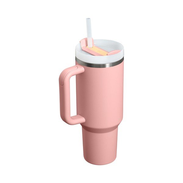 Persikų spalvos iš nerūdijančio plieno su šiaudeliu termosas 1,18 l Quencher H2.O FlowState™ Tumbler Peach Rose – Stanley-image-2