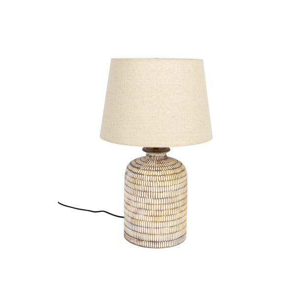 Smėlio spalvos stalinė lempa su lininiu atspalviu Russel - Dutchbone