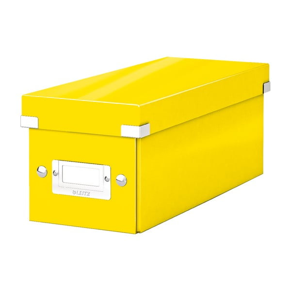 Iš kartono daiktadėžė geltonos spalvos su dangčiu 14x35x14 cm Click&Store – Leitz