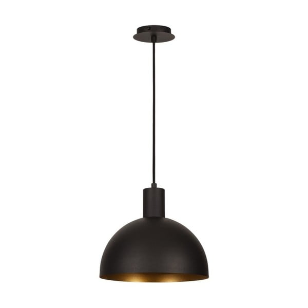 Juodas pakabinamas šviestuvas su aukso spalvos detalėmis Homemania Decor Ochy-image-1