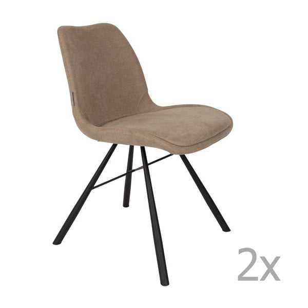 2 smėlio spalvos kėdžių rinkinys Zuiver Brent