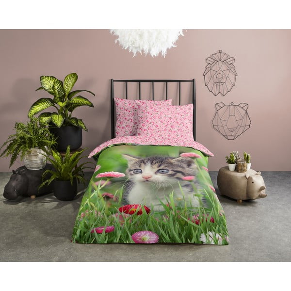 Medvilninė vaikiška patalynė viengulė lovai 140x200 cm - Good Morning-image-1