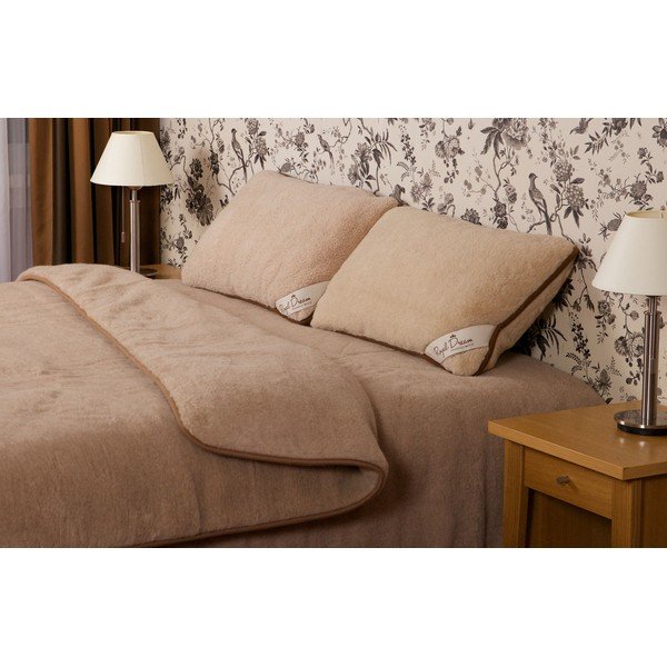 Šviesiai ruda merino vilnos antklodė Royal Dream Quilt, 160 x 200 cm-image-1