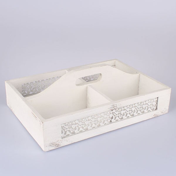Balta medinė dėžė "Dakls Parma