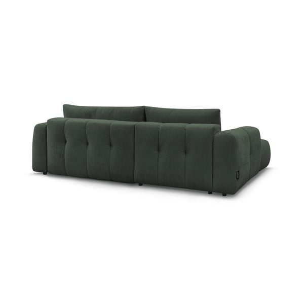 Žalios spalvos sulankstoma/su sandėliavimo vieta kampinė sofa (su kairiuoju kampu/su gultu) Fuji – Bobochic Paris-image-4