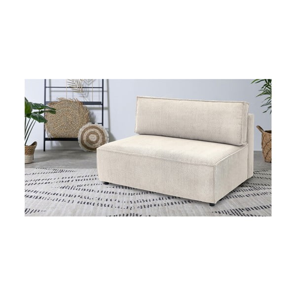 Modulinė sofa kreminės spalvos iš kordinio velveto (modulinė) Nihad modular – Bobochic Paris-image-1