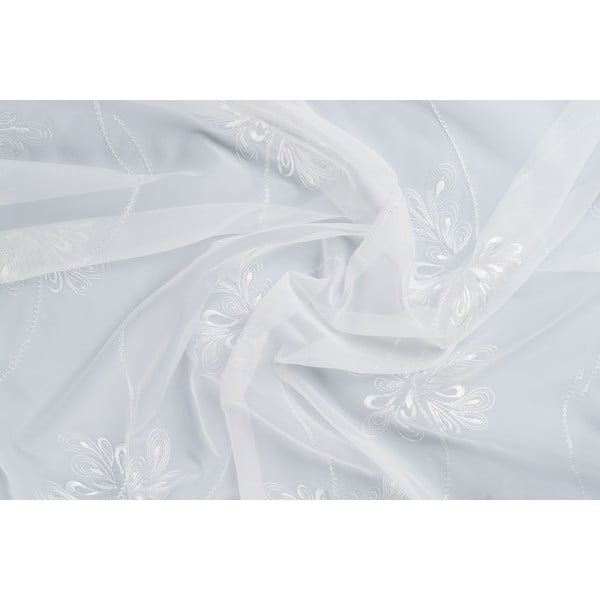 Permatoma užuolaida baltos spalvos 600x245 cm Snow – Mendola Fabrics