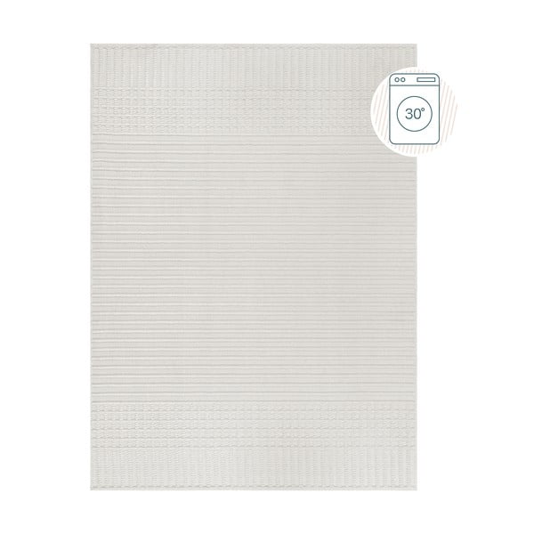 Skalbiamas iš šenilino kilimas baltos spalvos 160x240 cm Elton – Flair Rugs