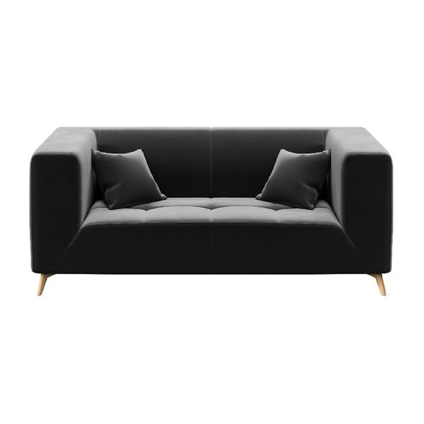 Tamsiai pilka aksominė sofa MESONICA Toro, 187 cm