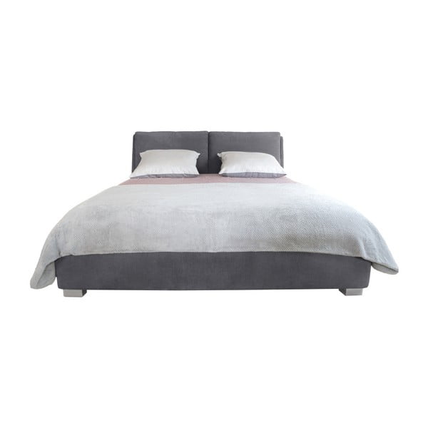 Pilka dvigulė lova Mazzini Beds Vicky, 160 x 200 cm-image-1