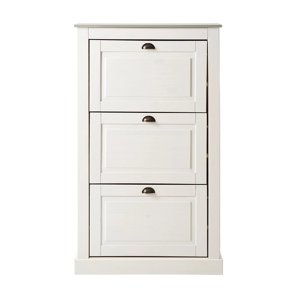 Iš pušies masyvo atlenkiama spintelė batams baltos spalvos Toby – Støraa-image-2