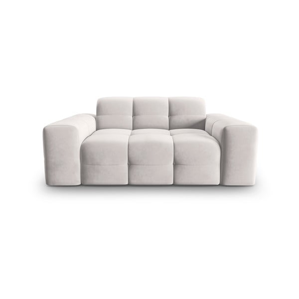 Šviesiai pilka aksominė sofa 156 cm Kendal - Micadoni Home