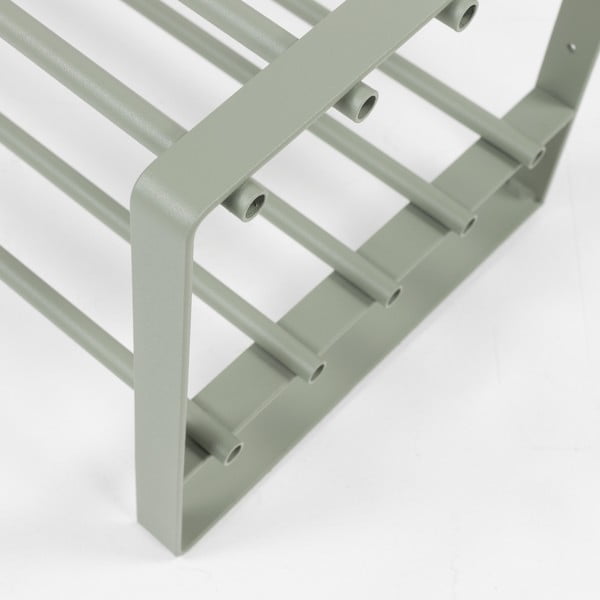 Pilkai žalios spalvos iš metalo spintelė batams 70x29x27 cm Rex – Spinder Design-image-3