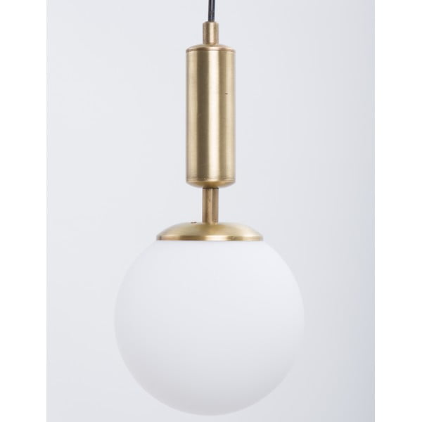 Kabantis šviestuvas baltos spalvos/auksinės spalvos ø 15 cm su stiklo gaubtu Monera – Squid Lighting-image-1