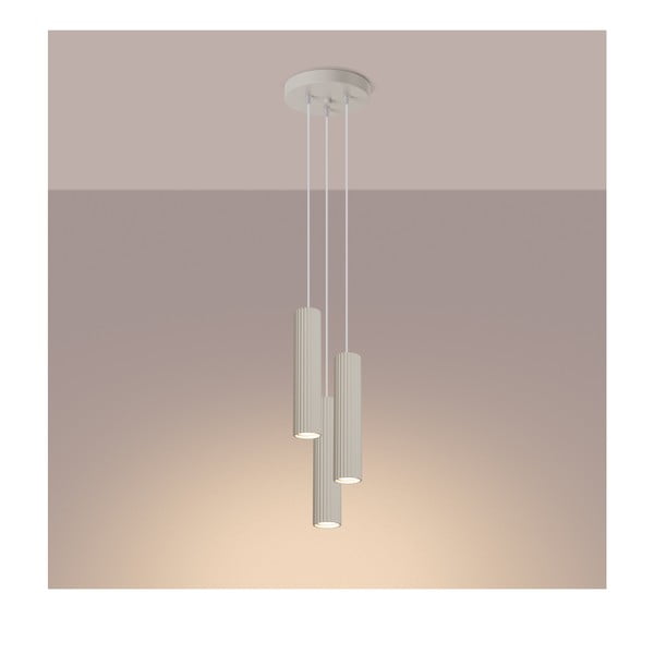 Kabantis šviestuvas kreminės spalvos ø 19,5 cm Gleam – Sollux-image-4