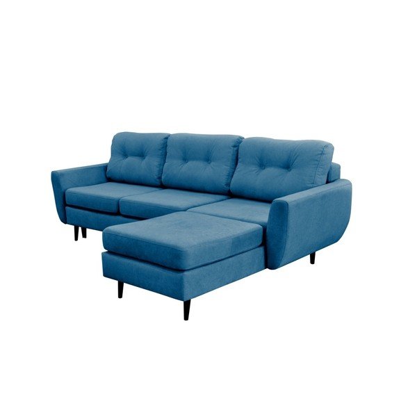Turkio spalvos sofa-lova su juodomis kojomis Mazzini Sofas Hortensia, dešinysis kampas-image-4