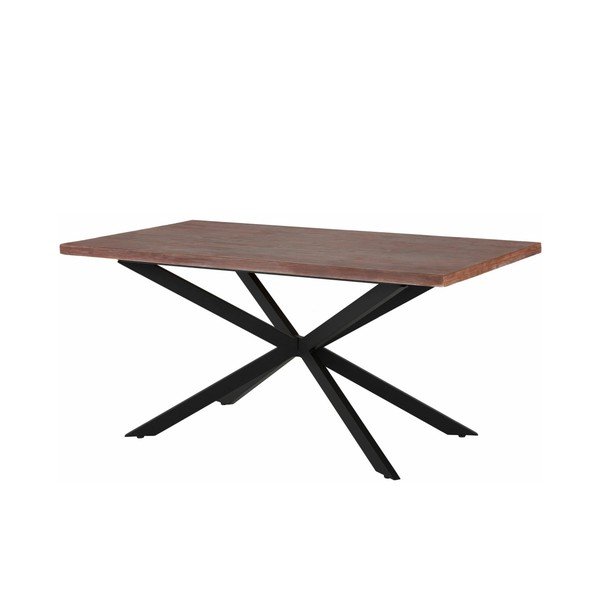 Tamsios natūralios apdailos valgomojo stalas "Støraa Adrian", 160 cm-image-2