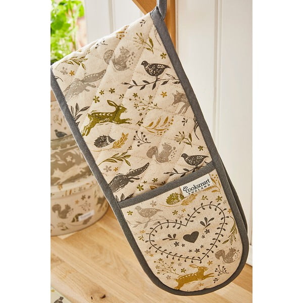 Medvilninė dviguba virtuvinė pirštinė Cooksmart ® Woodie-image-1