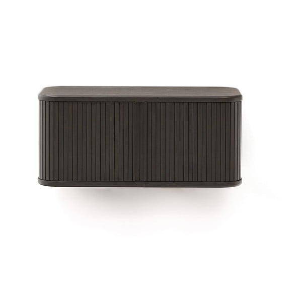 Tamsiai rudos spalvos pakabinama spintelė po kriaukle iš uosio 90x40 cm Mailen – Kave Home