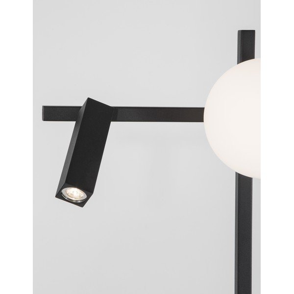 Baltos spalvos/juodos spalvos iš metalo pastatomas šviestuvas LED su sulankstoma konstrukcija (aukštis 150 cm) su stiklo gaubtu Joline – Nova Luce-image-3