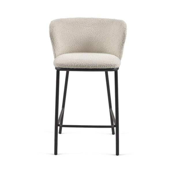 Baro taburetė baltos spalvos (sėdynės aukštis 65 cm) Ciselia – Kave Home-image-2