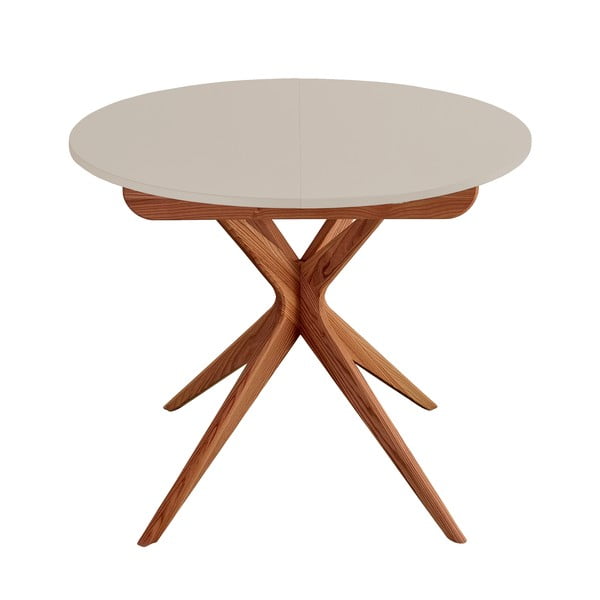 Apvalios formos prailginamas valgomojo stalas su papildomu stalviršiu ø 90 cm Jubi – Ragaba