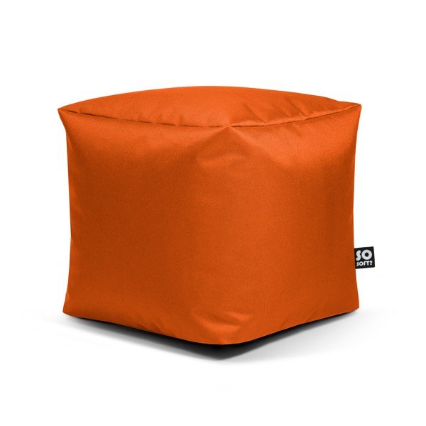 Oranžinės spalvos vaikiškas sėdmaišis Cube M – So Soft?