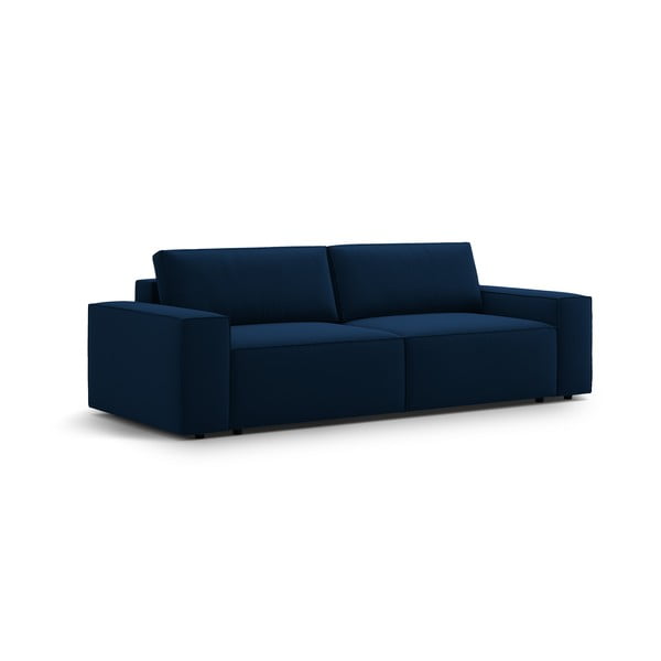 Tamsiai mėlynos spalvos iš velveto sulankstoma/su sandėliavimo vieta sofa 247 cm Jodie – Micadoni -image-2
