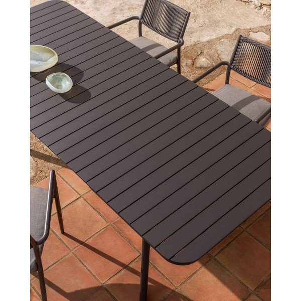 Iš metalo sodo valgomojo stalas 100x220 cm Izola – Kave Home-image-3