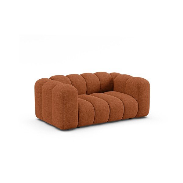 Raudonos plytų spalvos sofa iš šenilinio audinio 170 cm Lupine – Micadoni -image-1