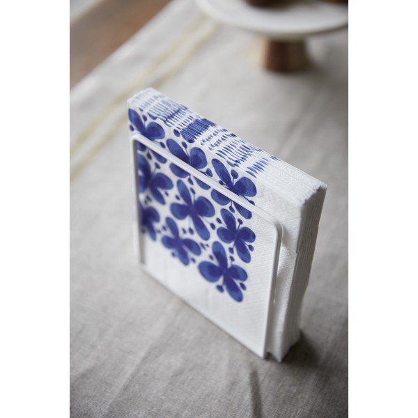 Baltas servetėlių laikiklis su bukmedžio mediena Yamazaki Tosca-image-1