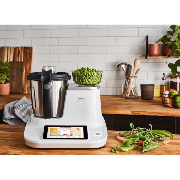 Baltos ir sidabrinės spalvos virtuvinis kombainas Click and Cook - Tefal-image-4