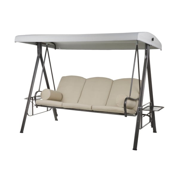 Smėlio spalvos metalinės sodo sūpynės Salerno - Dajar-image-1