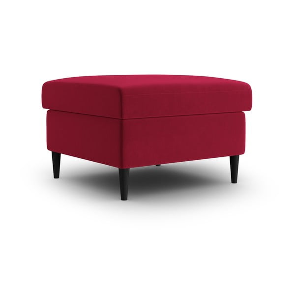 Raudonos spalvos iš velveto taburetė Kyoto – Cosmopolitan Design-image-1
